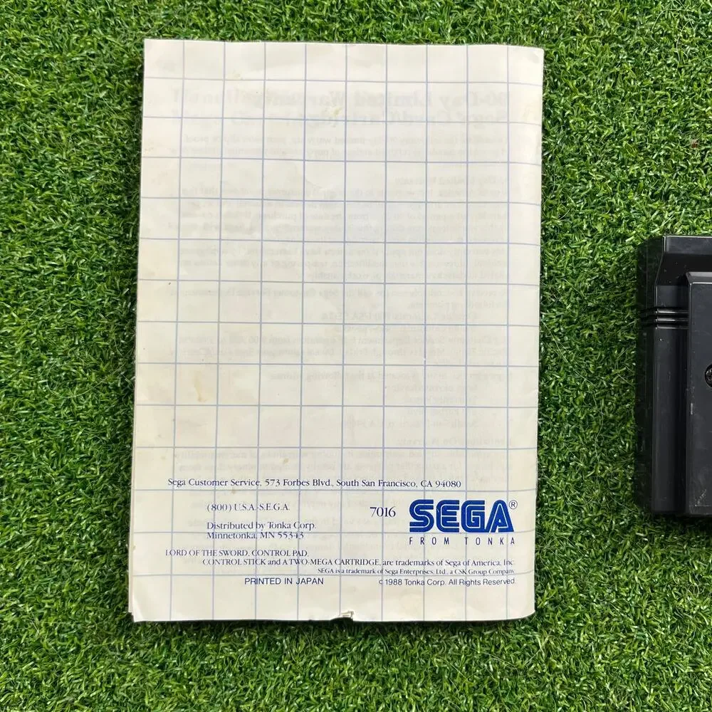 Lord of the Sword (Sega Master System, 1988) Tested